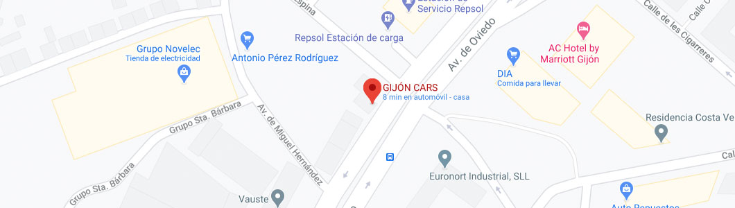 Mapa de Gijón Cars